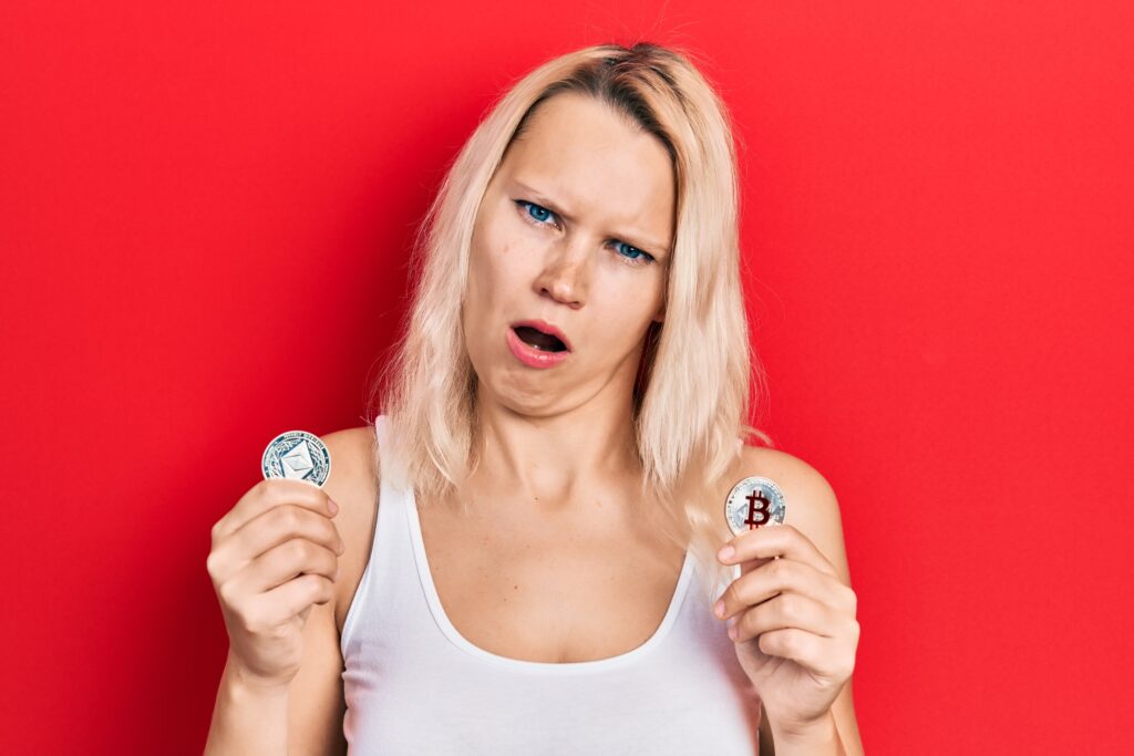 person looking confused while researching crypto basics